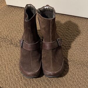 Hush Puppies Dark Brown Suede Boots